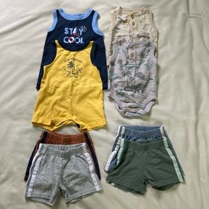 Infants onesies and shorts